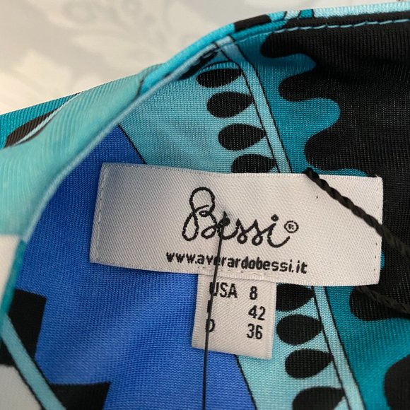 BESSI Blue/Multi Color Floral Print Dress - Picture 2 of 10